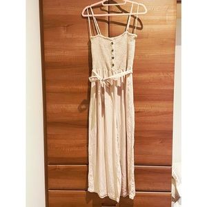 Love Tree Neutral Wide Leg‎ Jumpsuit